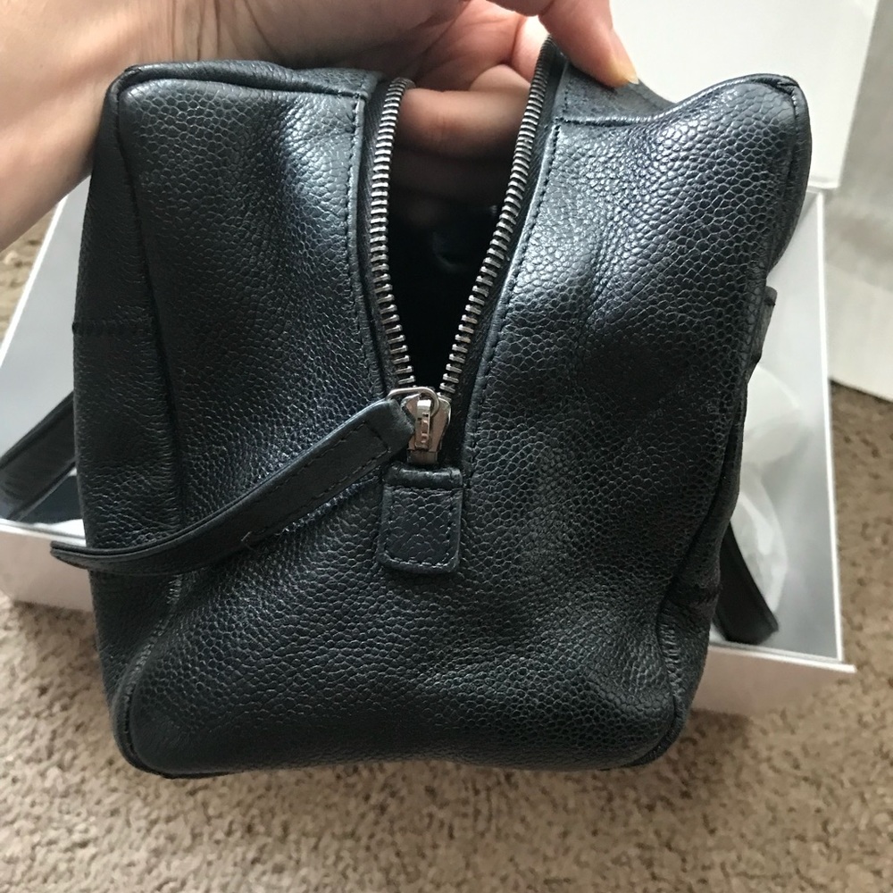 Authentic Chanel Black Leather Patchwork Bag With… - image 3